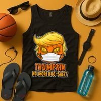Funny Halloween Trumpkin No More Boo-Sheet Tank Top thumb 4