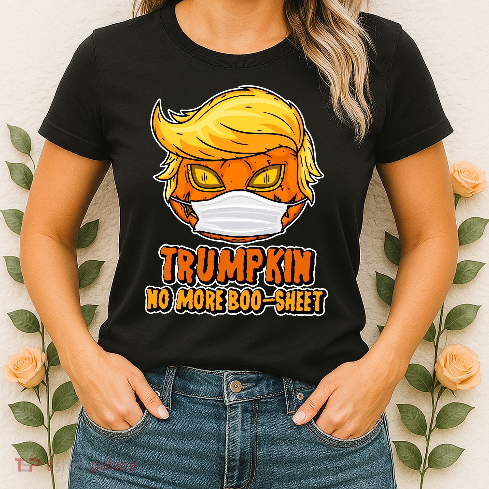 Funny Halloween Trumpkin No More Boo-Sheet Women's T-Shirt