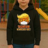 Funny Halloween Trumpkin No More Boo-Sheet Kids Hoodie thumb 3