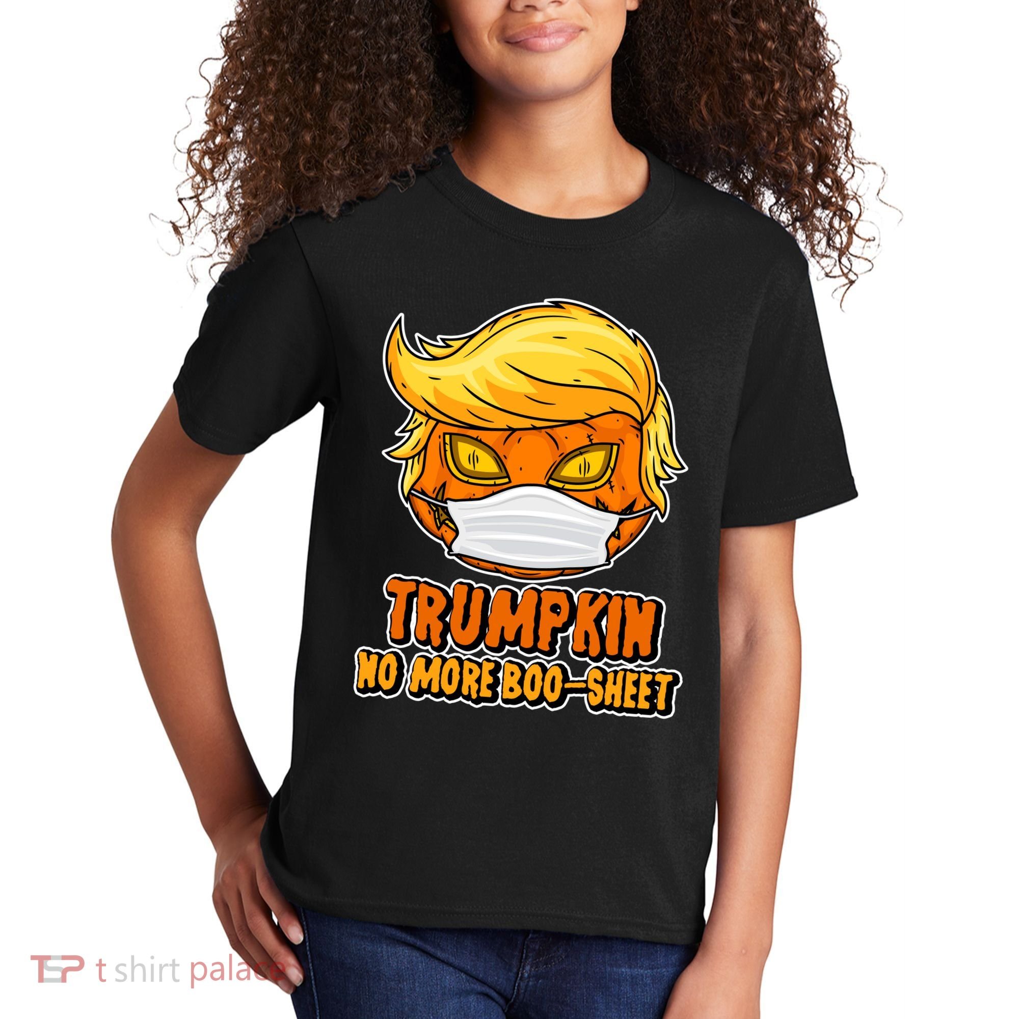 Funny Halloween Trumpkin No More Boo-Sheet Kids T-Shirt