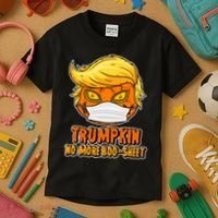 Funny Halloween Trumpkin No More Boo-Sheet Kids T-Shirt thumb 3