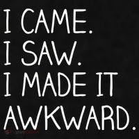 Funny Hand Written - I Came. I Saw. I Made It Awkward. Ladies PosiCharge Tri-Blend Wicking Tank thumb 2