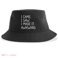 Funny Hand Written - I Came. I Saw. I Made It Awkward. Sustainable Bucket Hat thumb 0
