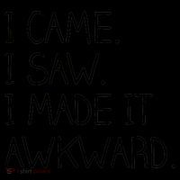 Funny Hand Written - I Came. I Saw. I Made It Awkward. Kids Colorblock Raglan Jersey thumb 2