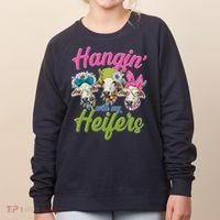 Funny Hangin' With My Heifers Cows Women's Sweatshirt thumb 0