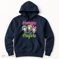 Funny Hangin' With My Heifers Cows Hoodie thumb 0