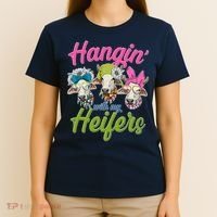 Funny Hangin' With My Heifers Cows T-Shirt thumb 4
