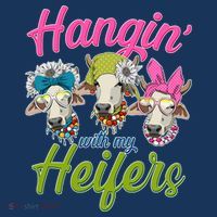 Funny Hangin' With My Heifers Cows Women's Hoodie thumb 2