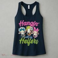 Funny Hangin' With My Heifers Cows Women's Tank Top thumb 3