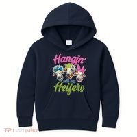 Funny Hangin' With My Heifers Cows Kids Hoodie thumb 0
