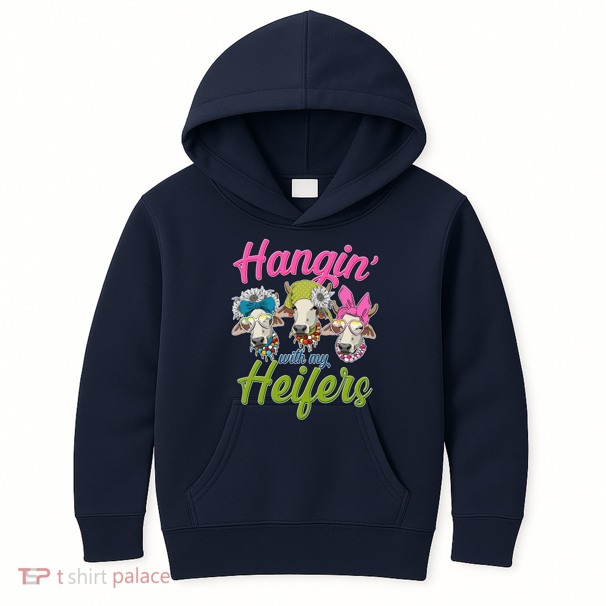 Funny Hangin' With My Heifers Cows Kids Hoodie