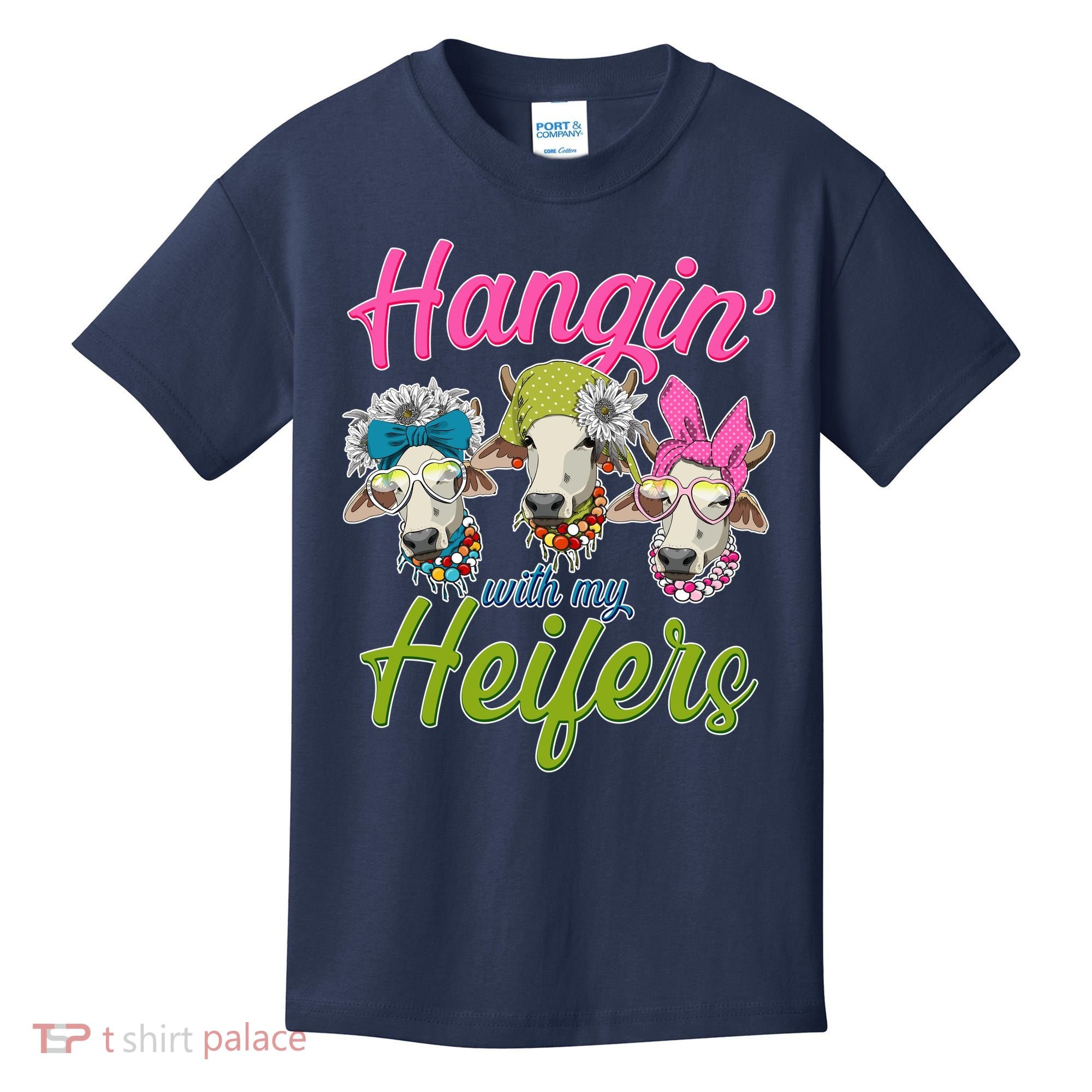 Funny Hangin' With My Heifers Cows Kids T-Shirt