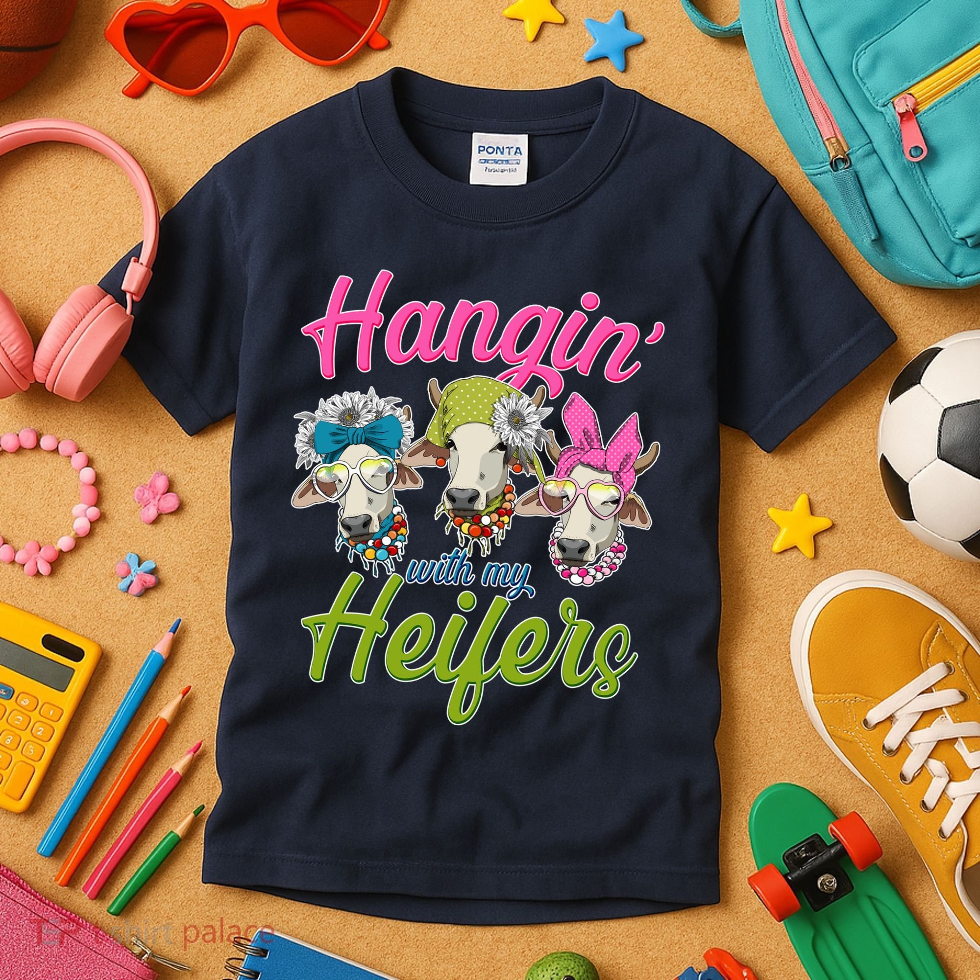 Funny Hangin' With My Heifers Cows Kids T-Shirt