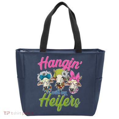 Funny Hangin' With My Heifers Cows Tote Bag