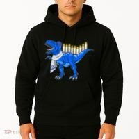 Funny Hanukah Menorasaurus T-Rex Dinosaur Hoodie thumb 2