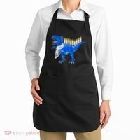 Funny Hanukah Menorasaurus T-Rex Dinosaur Apron thumb 2