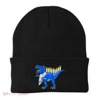 Funny Hanukah Menorasaurus T-Rex Dinosaur Beanie thumb 0