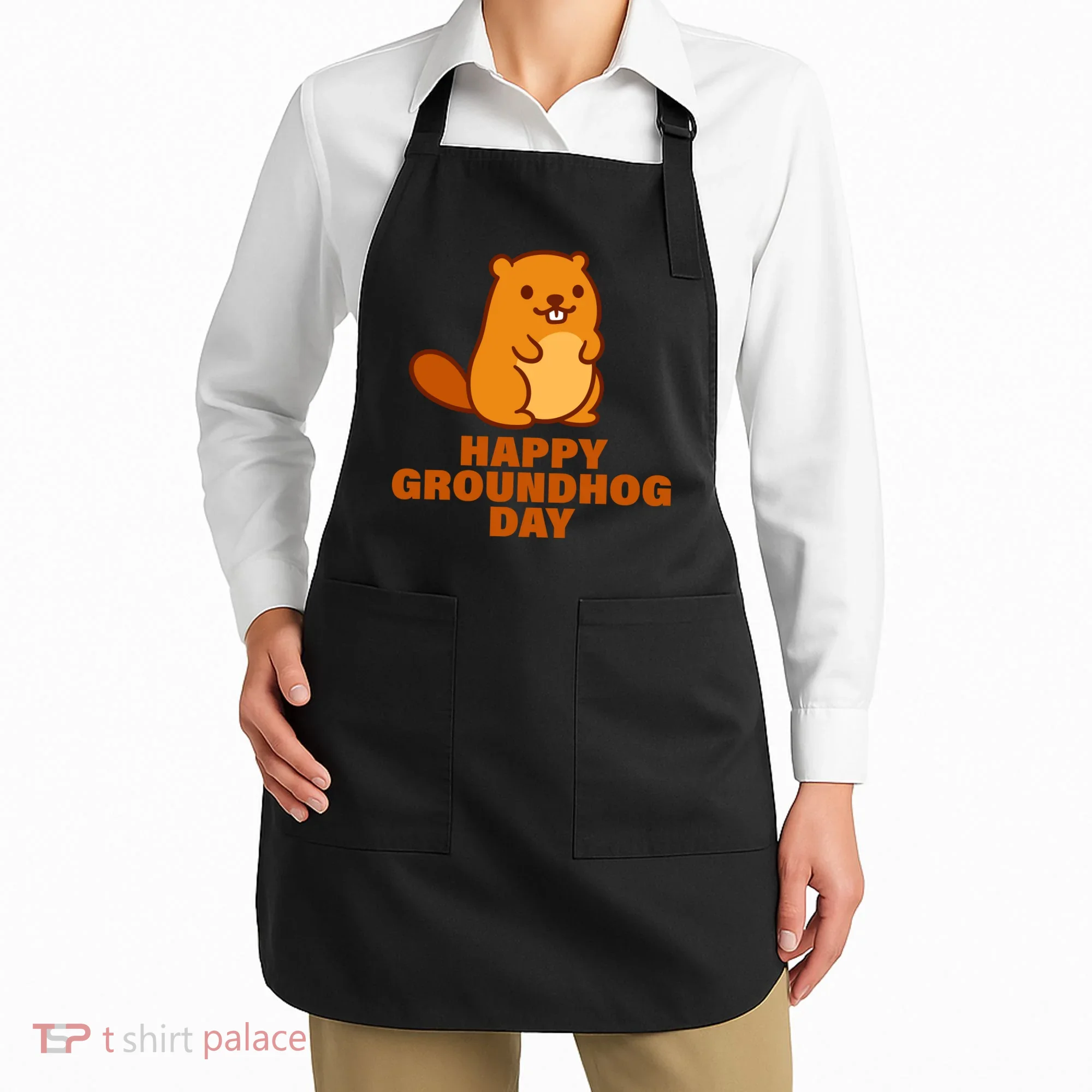Funny Happy Groundhog Day  Apron