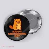 Funny Happy Groundhog Day  Button thumb 0