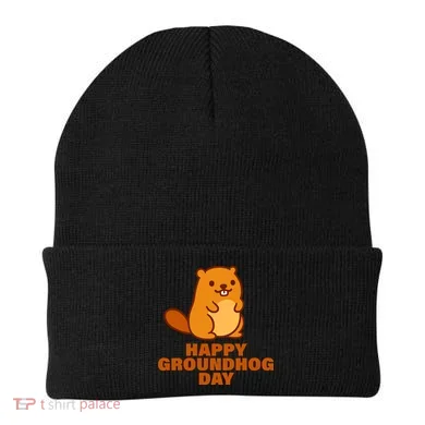 Funny Happy Groundhog Day  Beanie
