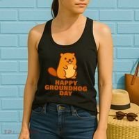 Funny Happy Groundhog Day  Women's Tank Top thumb 2