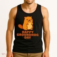 Funny Happy Groundhog Day  Tank Top thumb 3