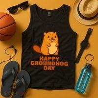 Funny Happy Groundhog Day  Tank Top thumb 4
