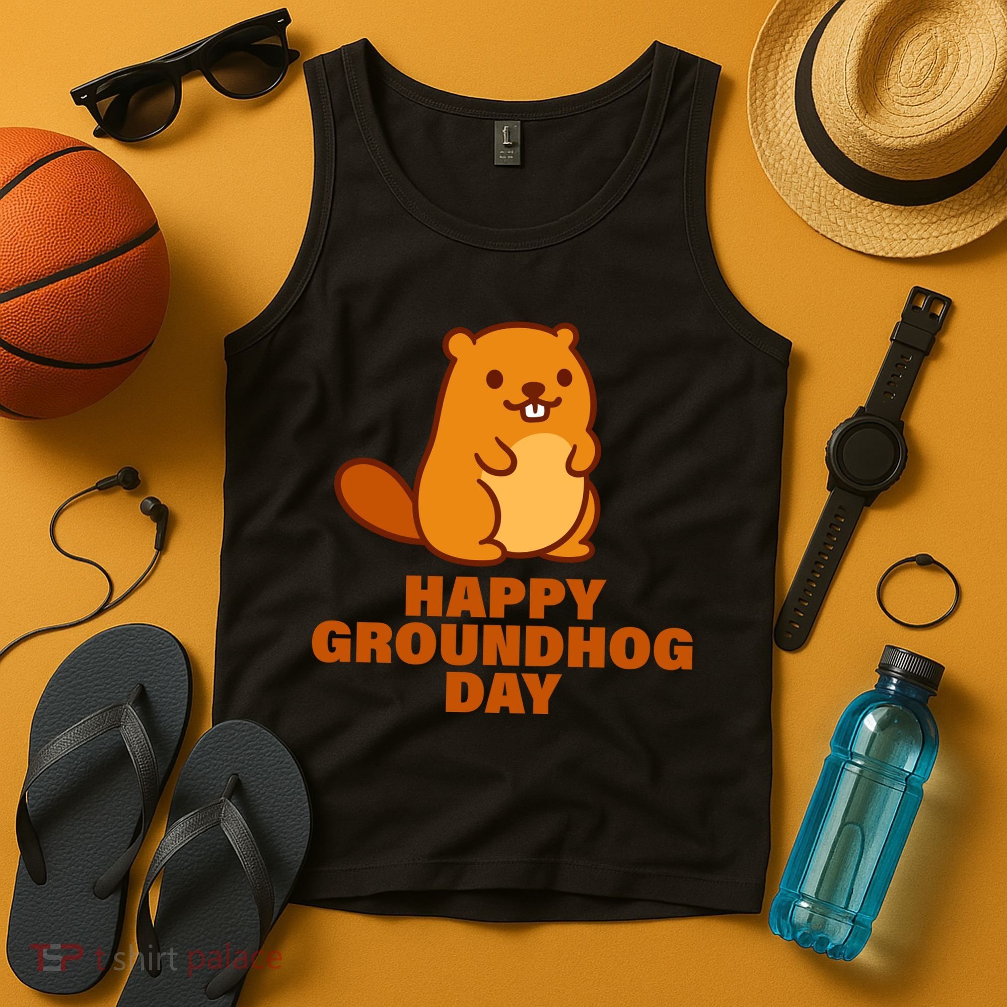 Funny Happy Groundhog Day  Tank Top