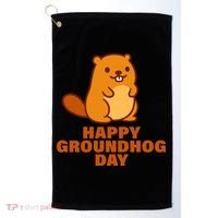 Funny Happy Groundhog Day  Golf Towel thumb 0