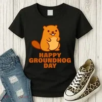 Funny Happy Groundhog Day  Women's T-Shirt thumb 3