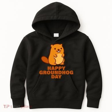 Funny Happy Groundhog Day  Kids Hoodie
