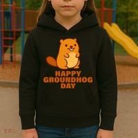 Funny Happy Groundhog Day  Kids Hoodie thumb 3