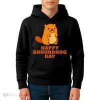 Funny Happy Groundhog Day  Kids Hoodie thumb 4