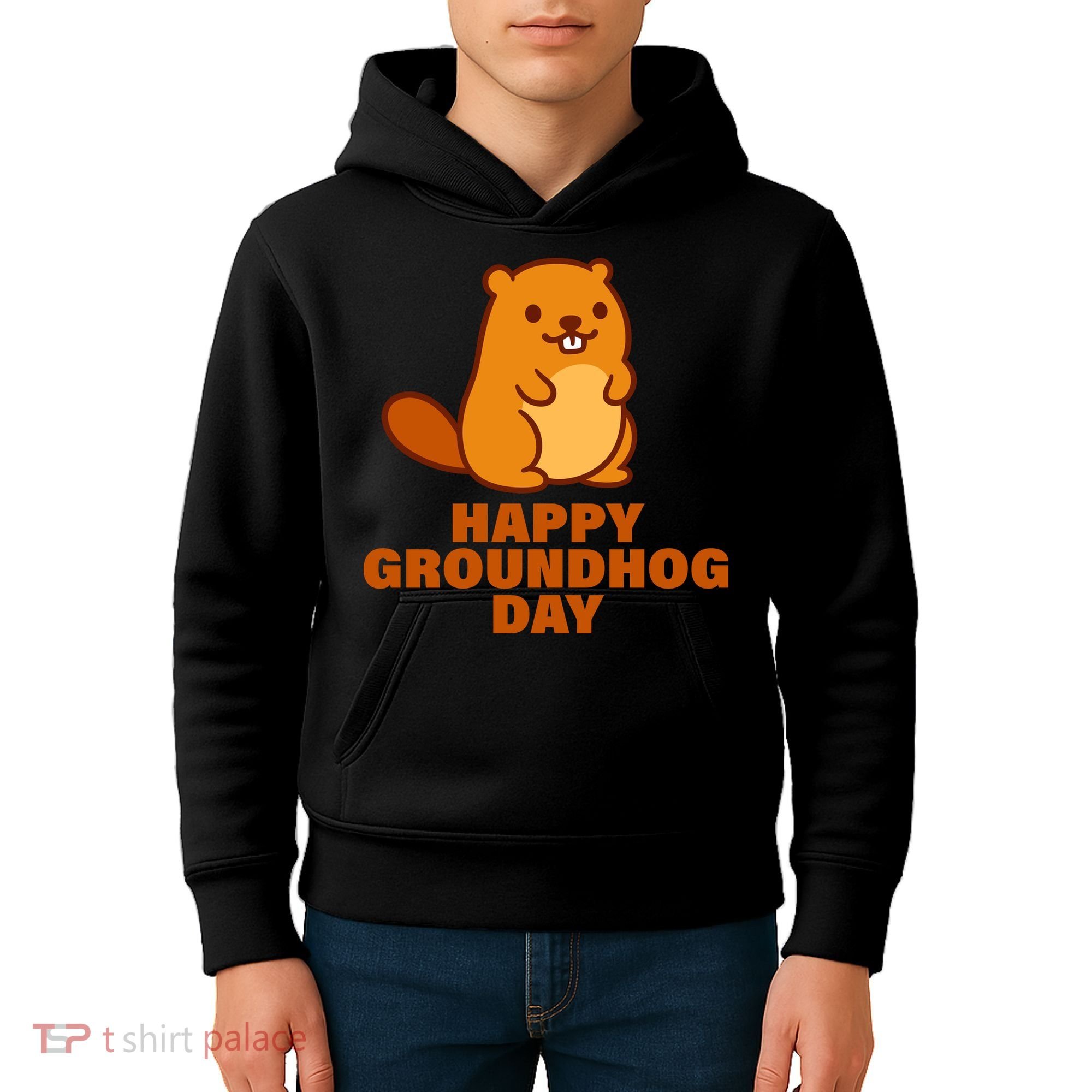 Funny Happy Groundhog Day  Kids Hoodie
