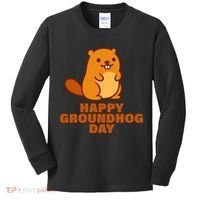 Funny Happy Groundhog Day  Kids Long Sleeve Shirt thumb 0