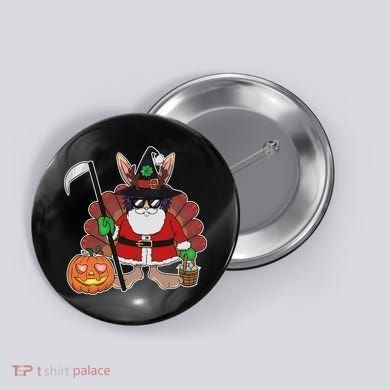 Funny Happy Merry Multiple Holiday Button