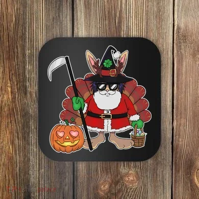 Funny Happy Merry Multiple Holiday Coaster