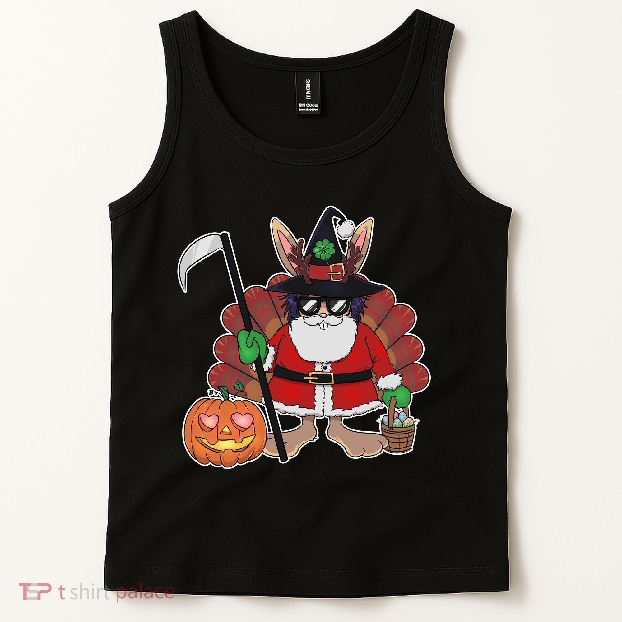 Funny Happy Merry Multiple Holiday Tank Top