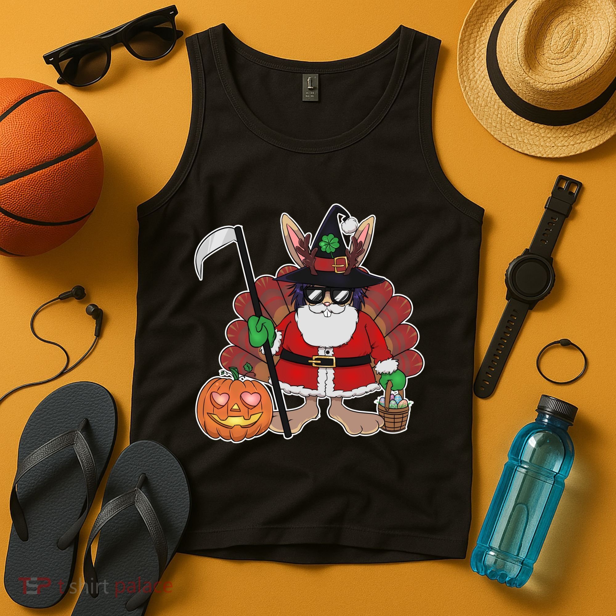 Funny Happy Merry Multiple Holiday Tank Top
