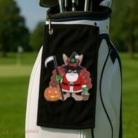 Funny Happy Merry Multiple Holiday Golf Towel thumb 2