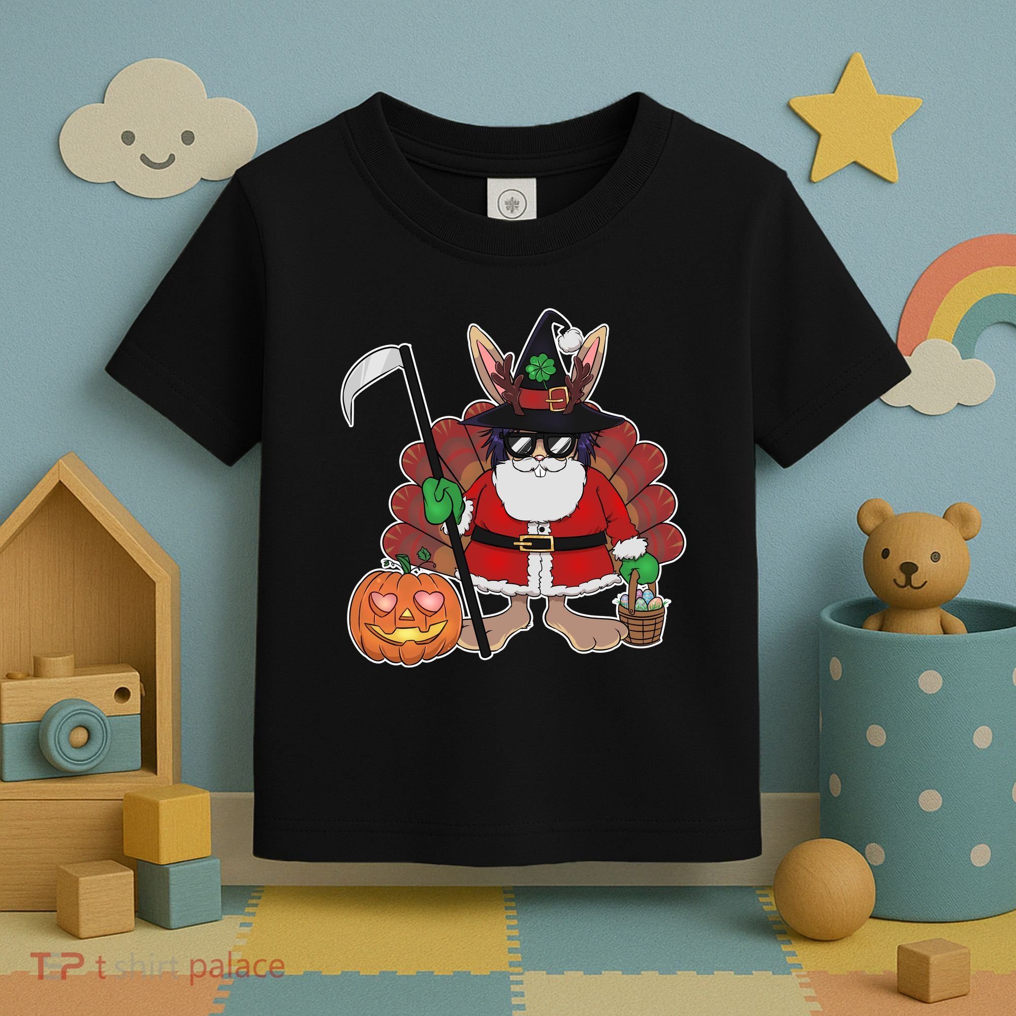 Funny Happy Merry Multiple Holiday Toddler T-Shirt