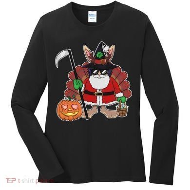 Funny Happy Merry Multiple Holiday Women's Long Sleeve Shirt