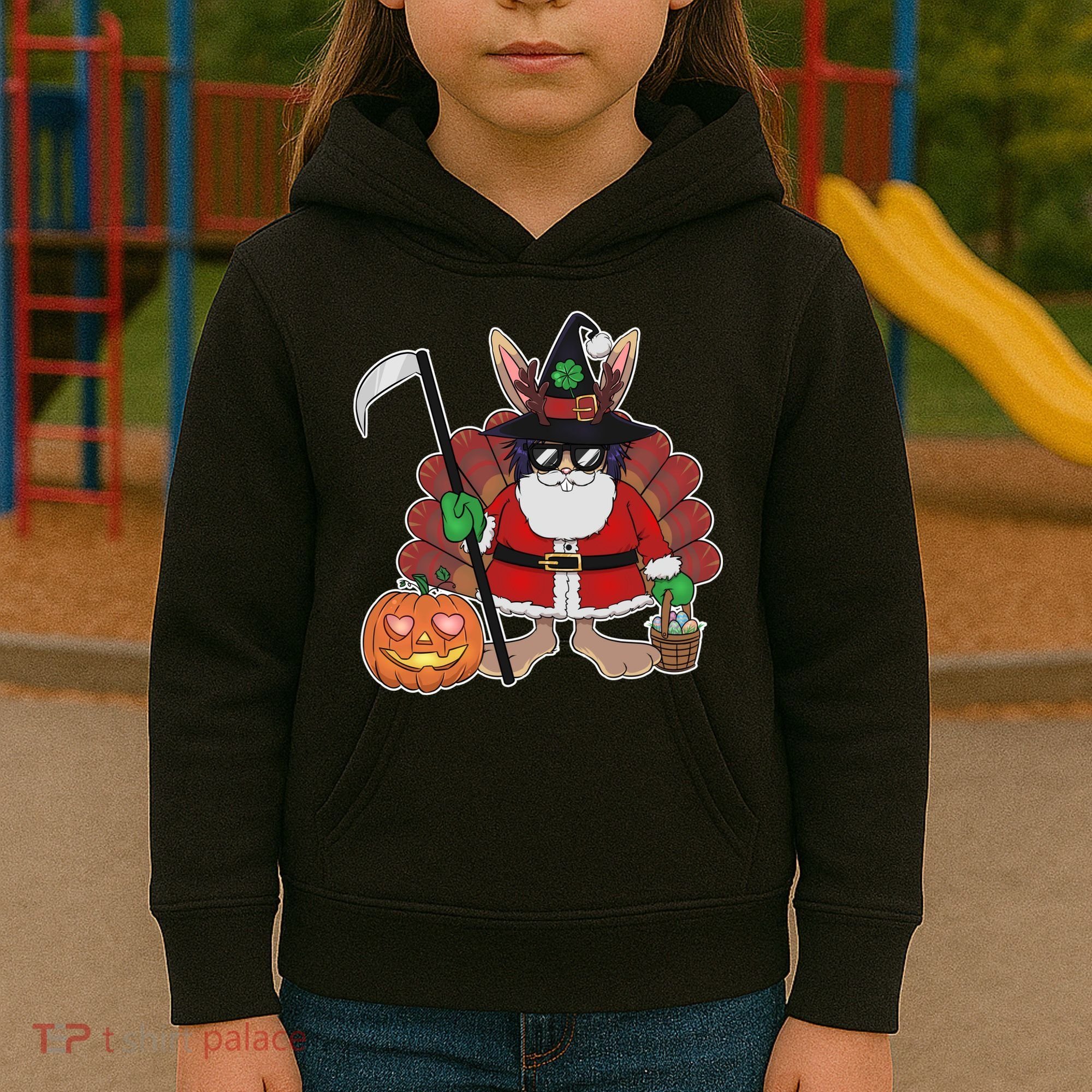 Funny Happy Merry Multiple Holiday Kids Hoodie