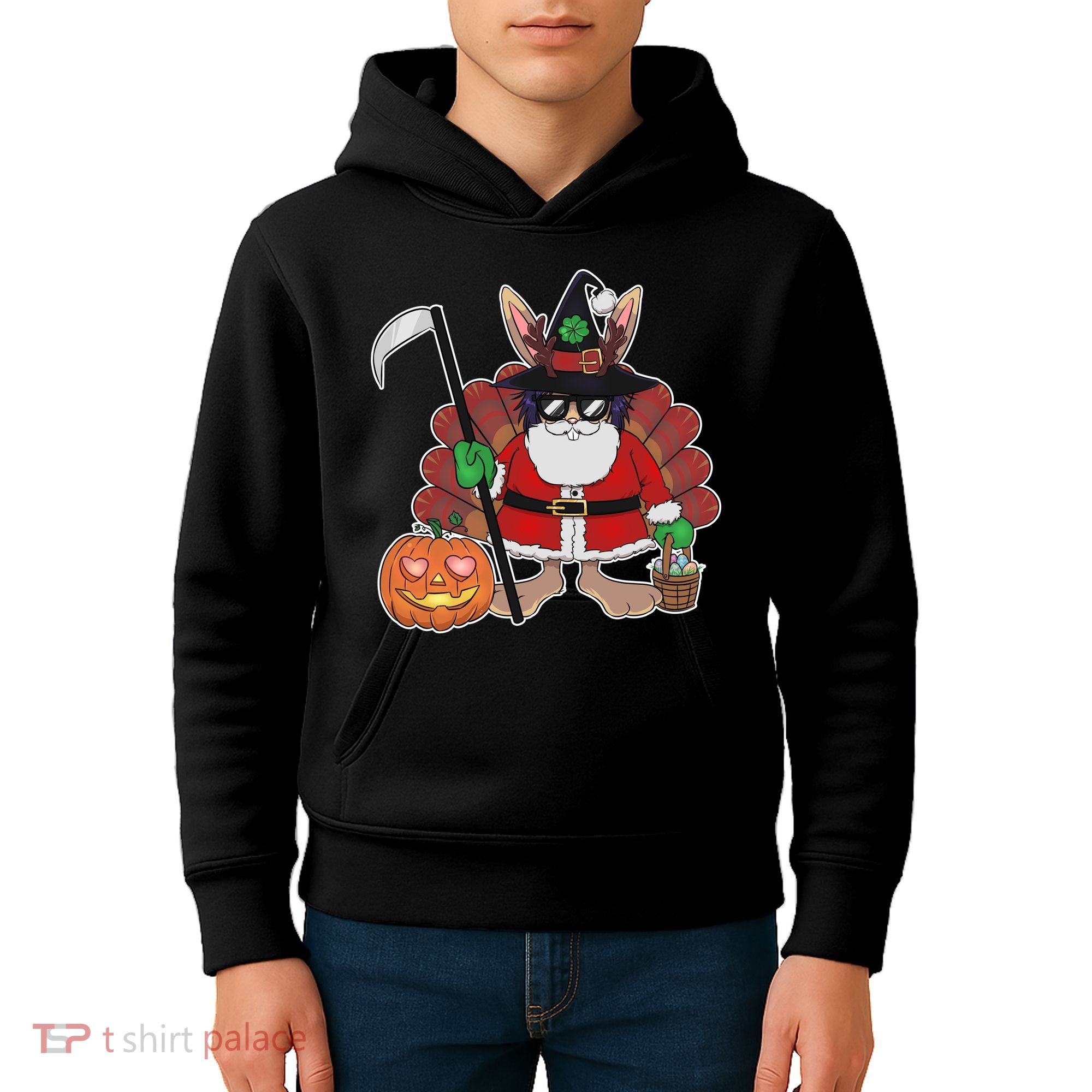 Funny Happy Merry Multiple Holiday Kids Hoodie