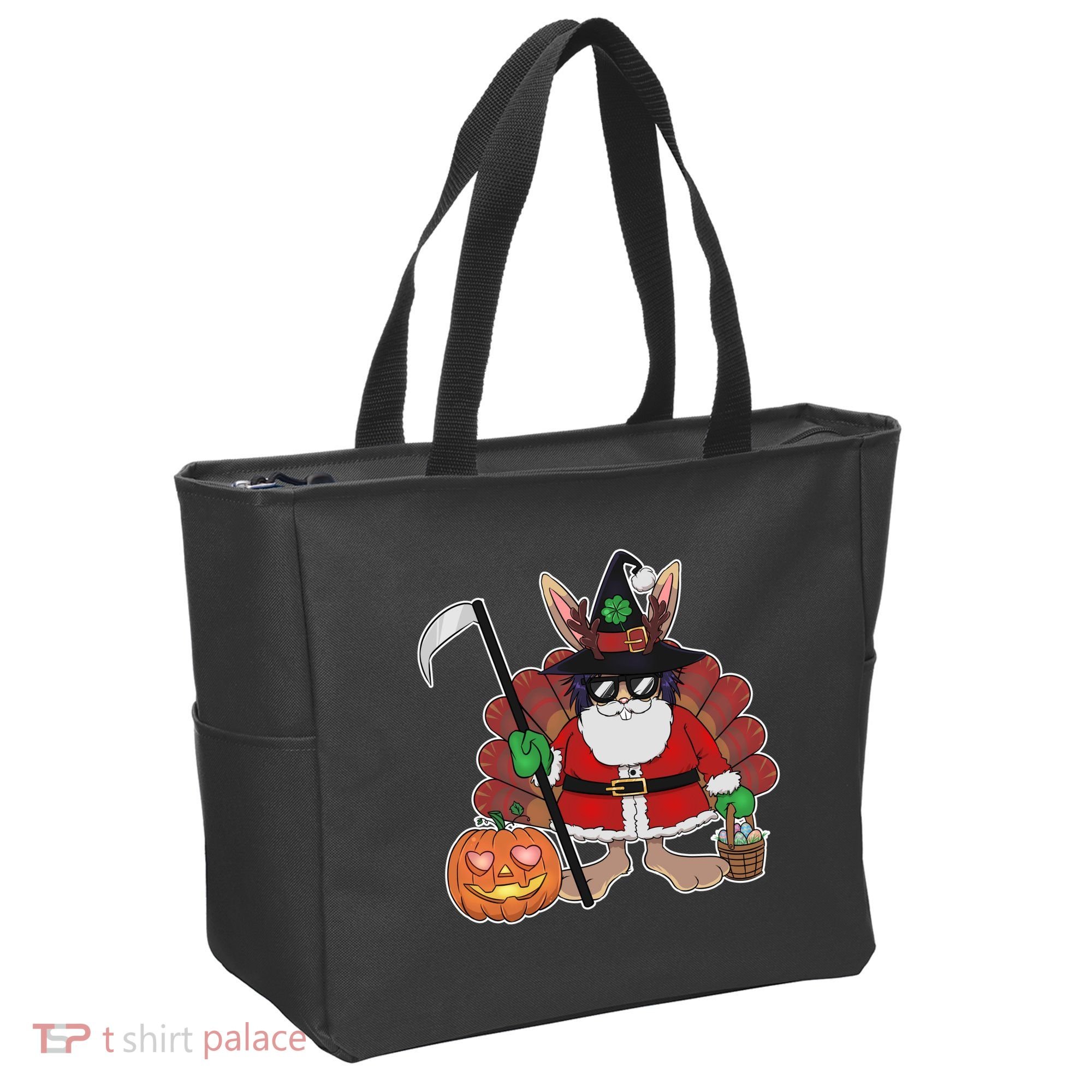 Funny Happy Merry Multiple Holiday Tote Bag