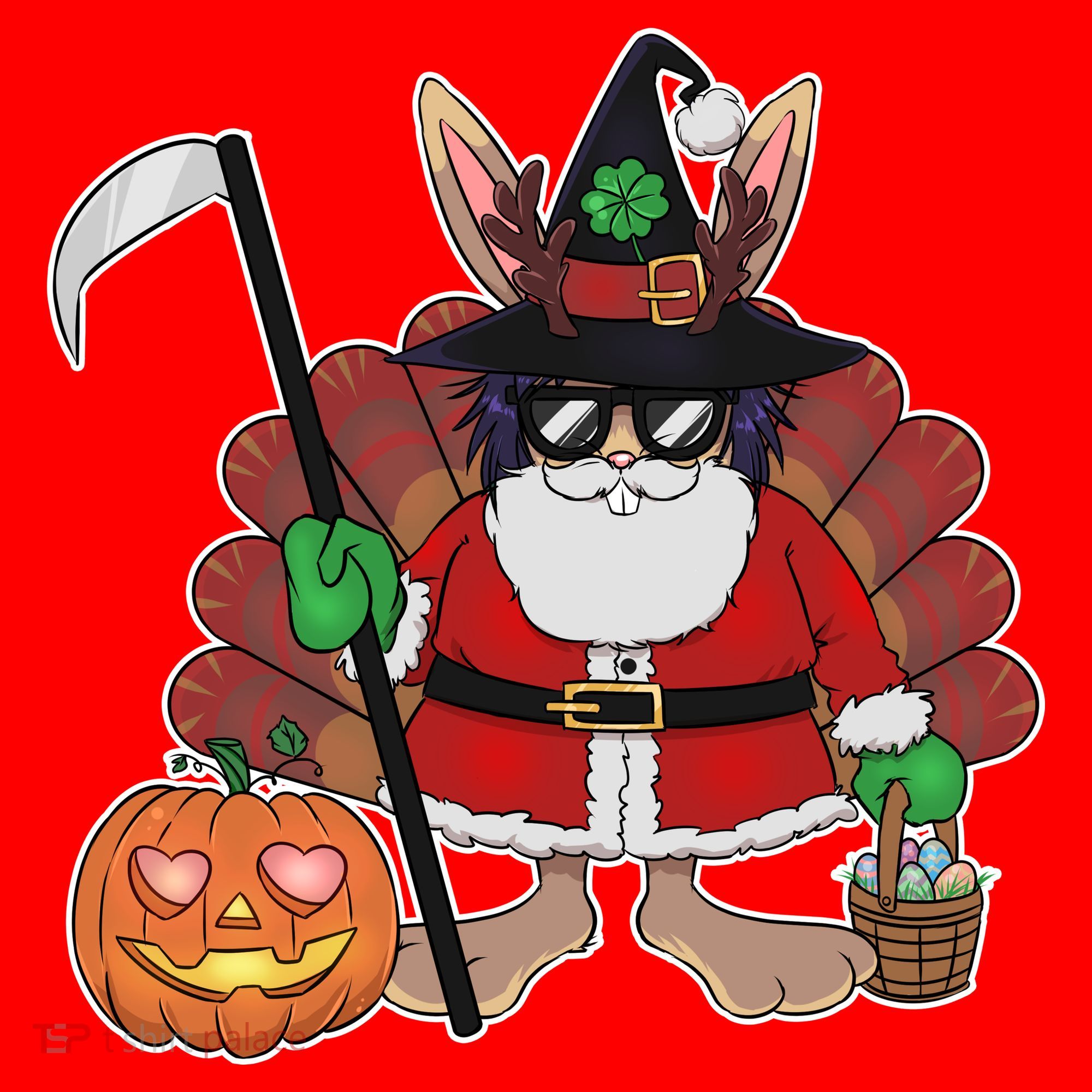Funny Happy Merry Multiple Holiday Santa Hat
