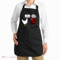 Funny Happy Thanksgiving Chicken Vs Turkey Apron thumb 2