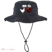 Funny Happy Thanksgiving Chicken Vs Turkey Bucket Hat thumb 0