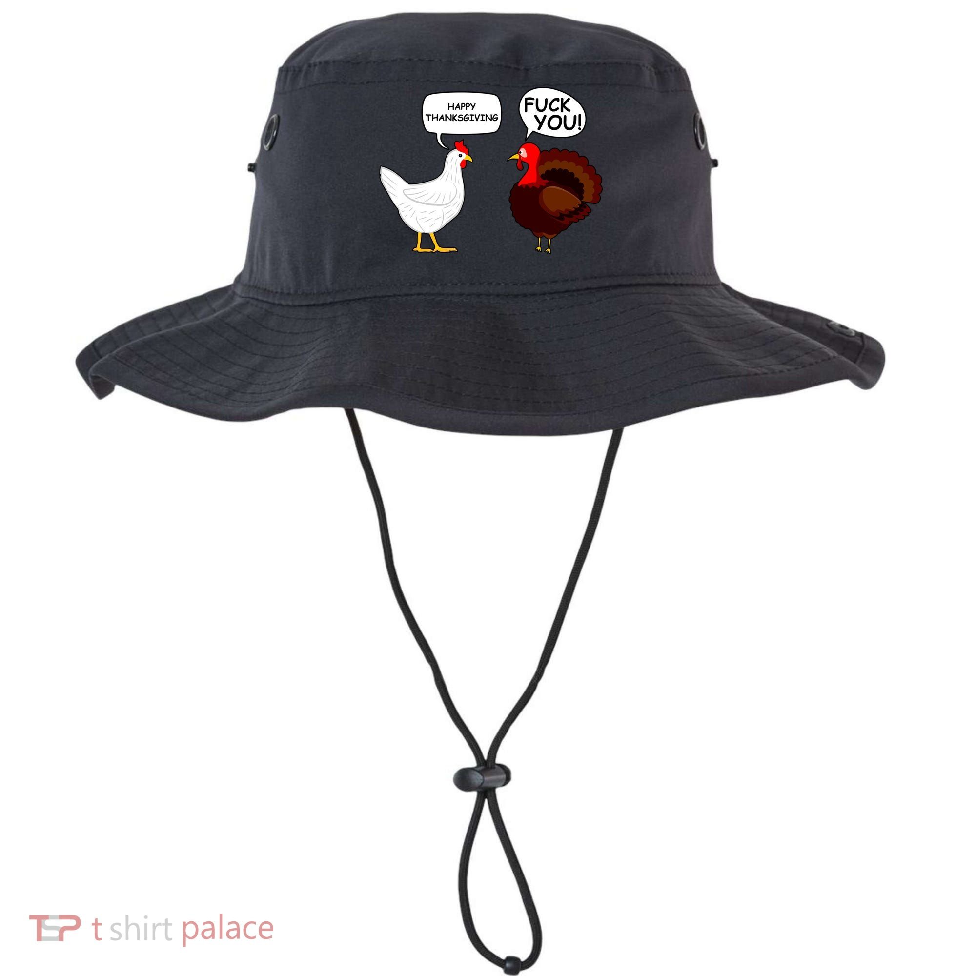 Funny Happy Thanksgiving Chicken Vs Turkey Bucket Hat