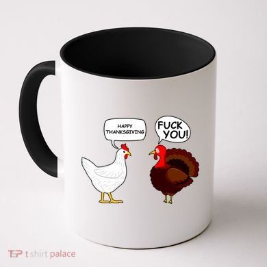 Funny Happy Thanksgiving Chicken Vs Turkey Coffee Mug